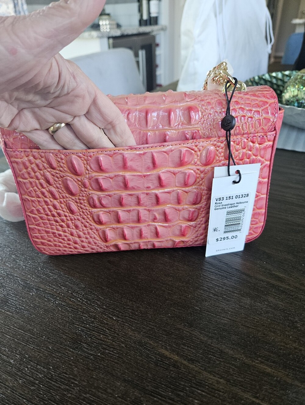 NWT Brahmin Rosa Coral Snapdragon Melbourne - Picture 8 of 8